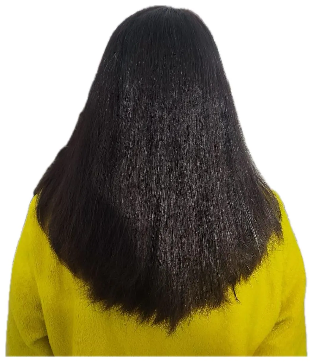 Hair before straightening